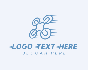 Quadcopter Drone Tech Logo