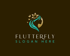 Flower Butterfly Beauty logo design