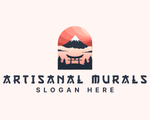 Mount Fuji Japan logo design