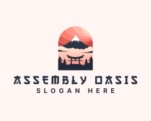 Mount Fuji Japan logo design