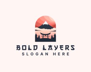 Mount Fuji Japan logo design