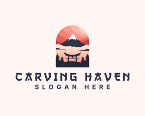 Mount Fuji Japan logo design