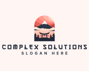 Mount Fuji Japan logo design