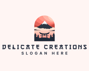 Mount Fuji Japan logo design