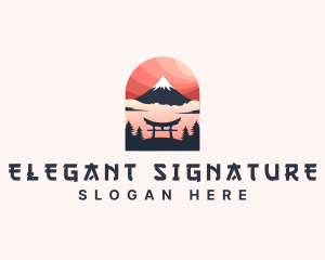 Mount Fuji Japan logo design