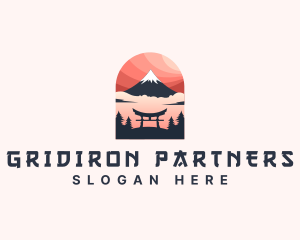 Mount Fuji Japan logo design