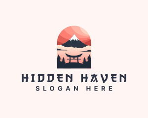 Mount Fuji Japan logo design