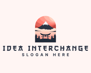 Mount Fuji Japan logo design