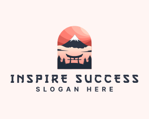 Mount Fuji Japan logo design