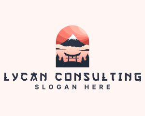 Mount Fuji Japan logo design