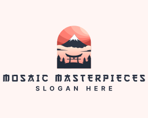 Mount Fuji Japan logo design