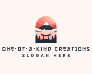 Mount Fuji Japan logo design