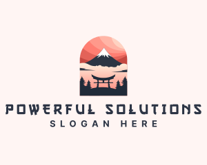 Mount Fuji Japan logo design