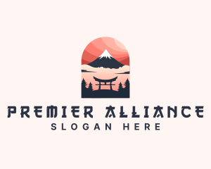 Mount Fuji Japan logo design