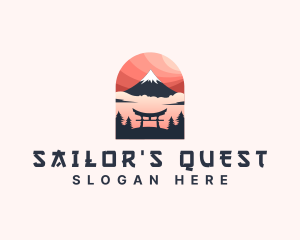 Mount Fuji Japan logo design