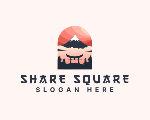 Mount Fuji Japan logo design