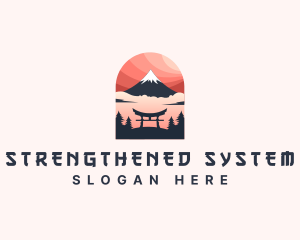 Mount Fuji Japan logo design