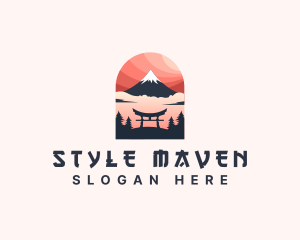 Mount Fuji Japan logo design