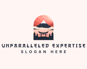 Mount Fuji Japan logo design