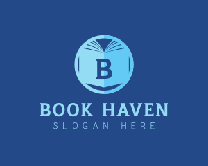 Learning Book Library logo design