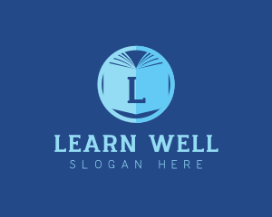 Learning Book Library logo design