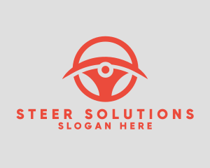 Modern Steering Wheel logo design