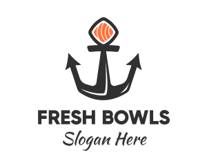 Sushi Sashimi Anchor logo design