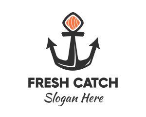 Sushi Sashimi Anchor logo design