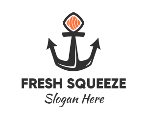 Sushi Sashimi Anchor logo design