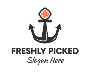 Sushi Sashimi Anchor logo design