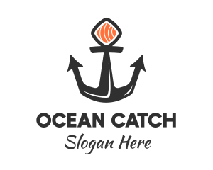 Sushi Sashimi Anchor logo design