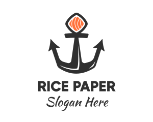 Sushi Sashimi Anchor logo design