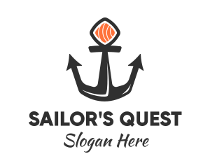 Sushi Sashimi Anchor logo design