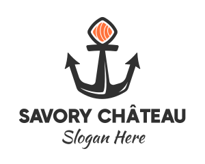 Sushi Sashimi Anchor logo design