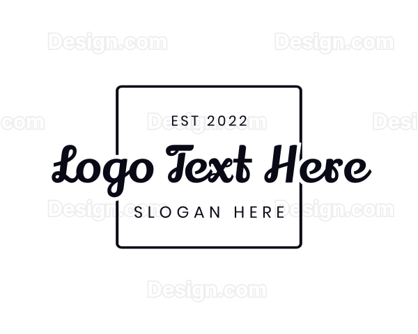 Minimalist Rectangle Wordmark Logo