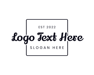 Minimalist Rectangle Wordmark Logo