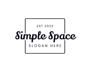 Minimalist Rectangle Wordmark logo design