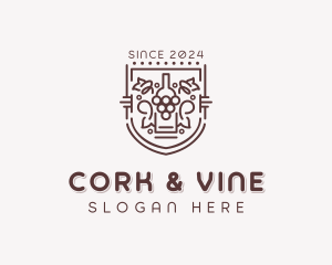 Wine Grapes Winery logo design