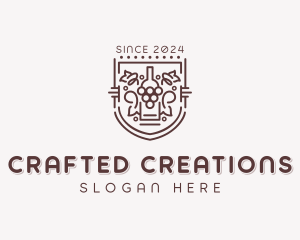 Wine Grapes Winery logo design