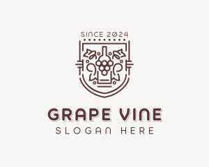 Wine Grapes Winery logo design