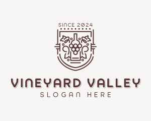 Wine Grapes Winery logo design