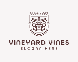 Wine Grapes Winery logo design