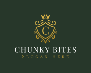 Luxury Crown Shield logo design