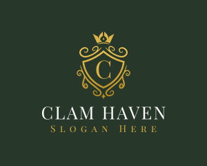 Luxury Crown Shield logo design