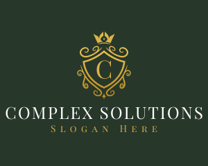 Luxury Crown Shield logo design