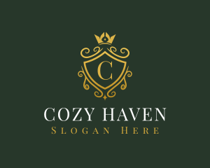 Luxury Crown Shield logo design