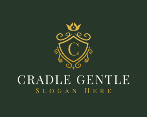 Luxury Crown Shield logo design