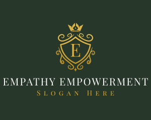 Luxury Crown Shield logo design