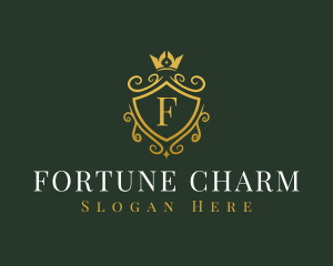 Luxury Crown Shield logo design