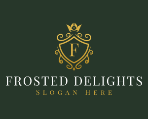 Luxury Crown Shield logo design